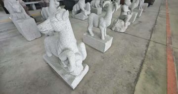 大同芝麻白雕刻 十二生肖 异形雕刻