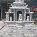 大同芝麻白中国黑石材套墓 花岗岩墓碑