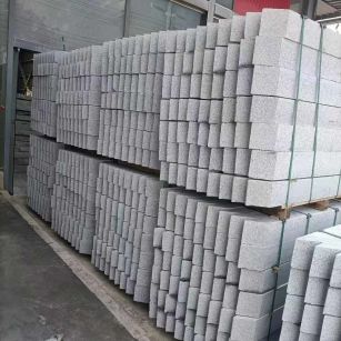 大同芝麻白树围石 树池
