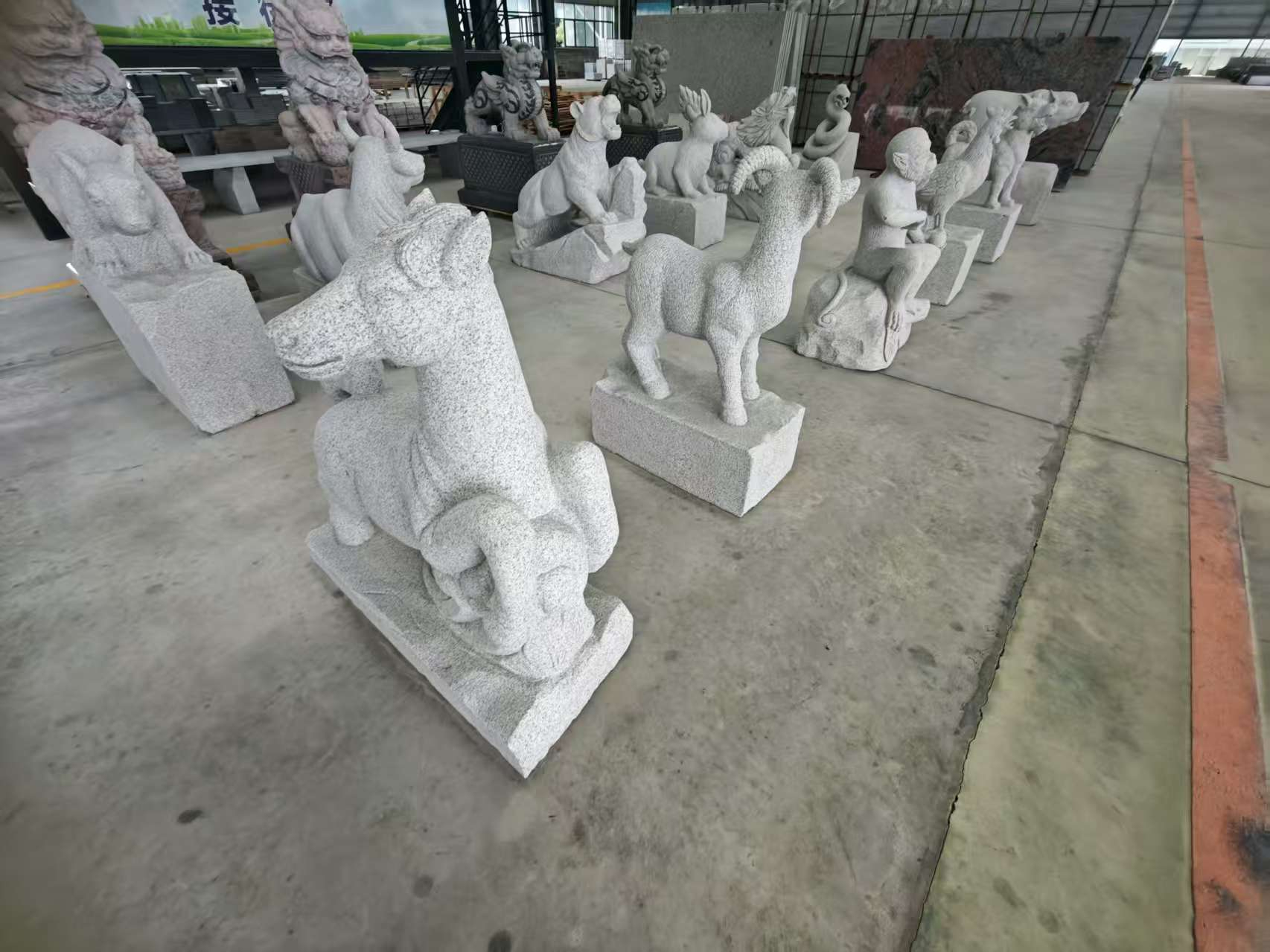 大同芝麻白雕刻 十二生肖 异形雕刻