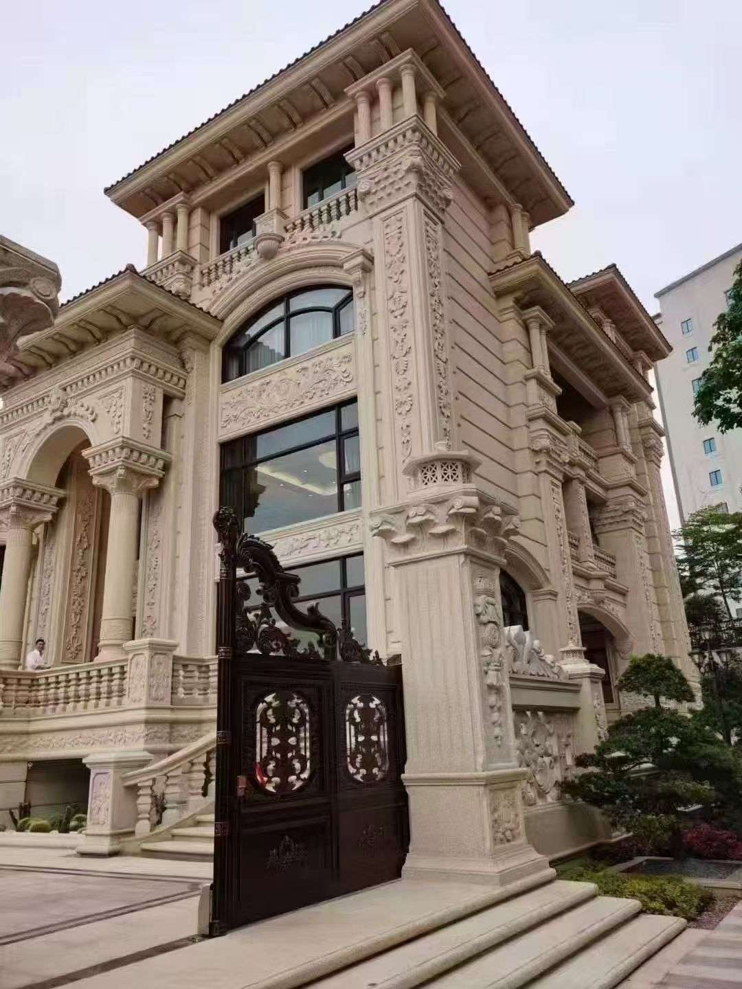 大同黄金麻别墅外墙异形定制