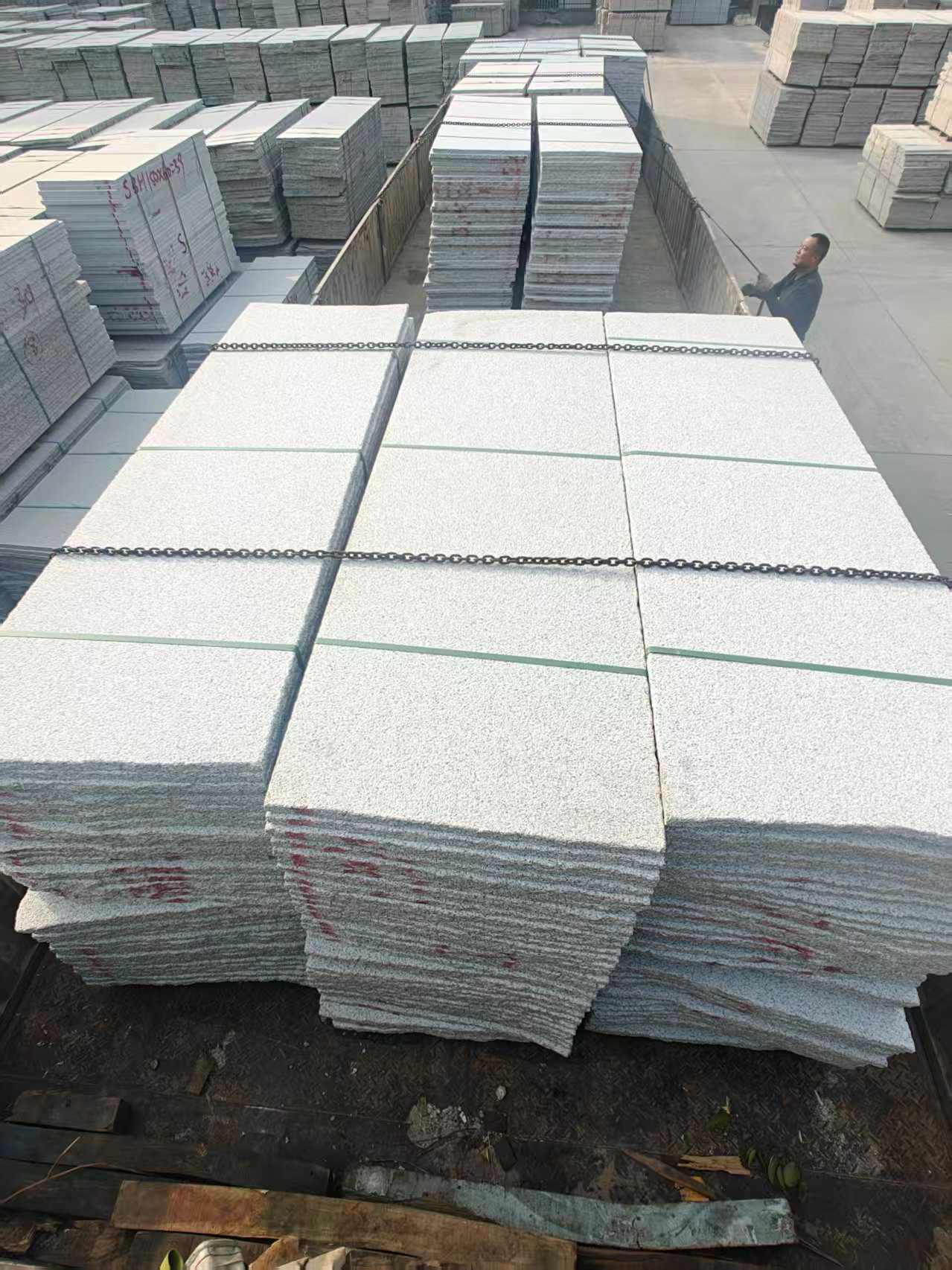 大同芝麻白毛板，石材毛板